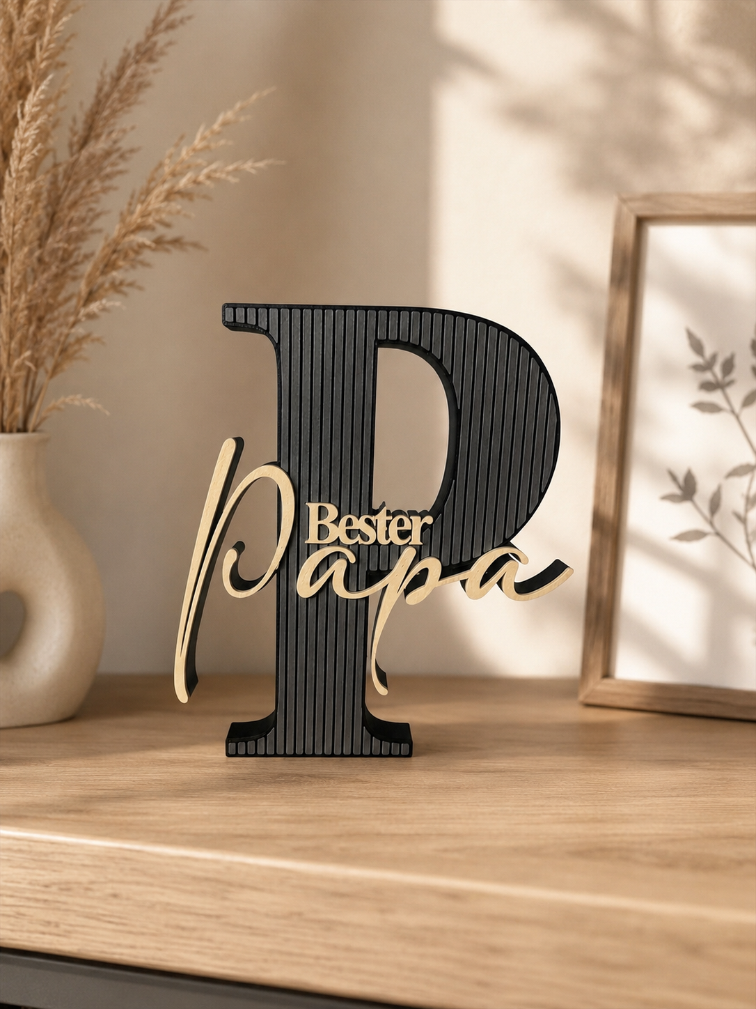 3D Aufsteller „Bester Papa“ – Geschenk für Papa | Vatertagsgeschenk | moderne Deko aus 3D Druck