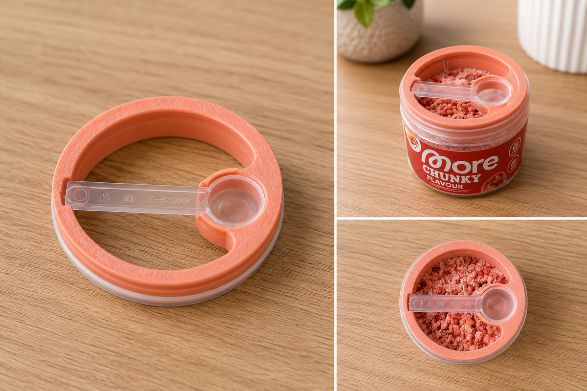 Messlöffelhalter für Chunky Flavour Dosen – 3D gedruckter Scoop Organizer