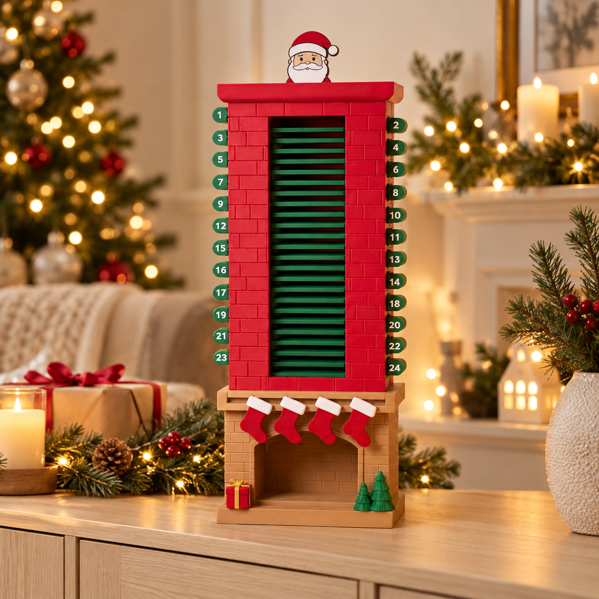 Adventskalender „Weihnachtsmann im Kamin“ 🎅