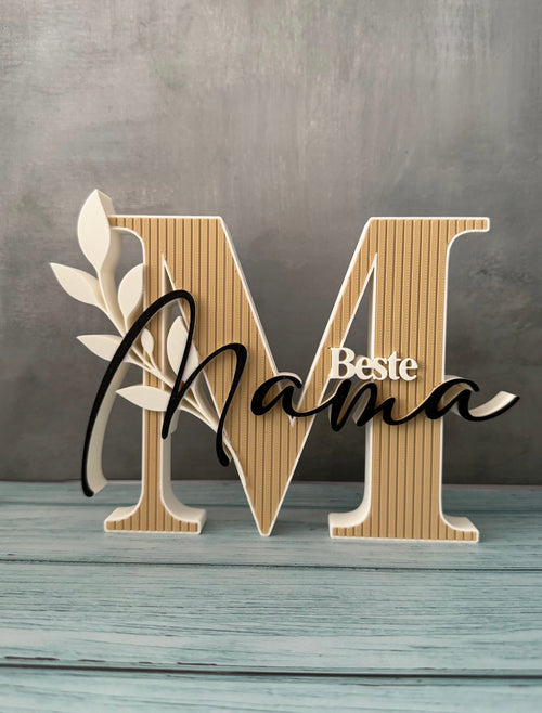 3D Aufsteller „Beste Mama“ – modernes Geschenk für Mama | Muttertagsgeschenk | Deko Aufsteller aus 3D Druck