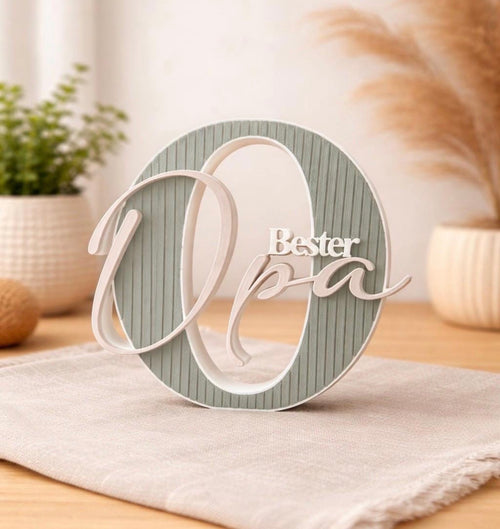 3D Aufsteller „Bester Opa“ – Geschenk für Opa | persönliche Deko | Geschenkidee zum Geburtstag oder Weihnachten