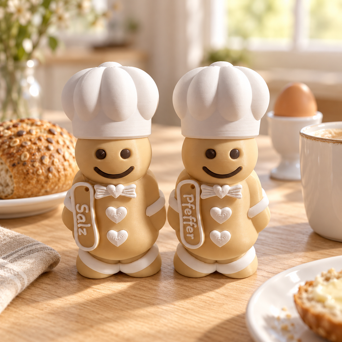 süße Lebkuchenmännchen als Gewürzstreuer