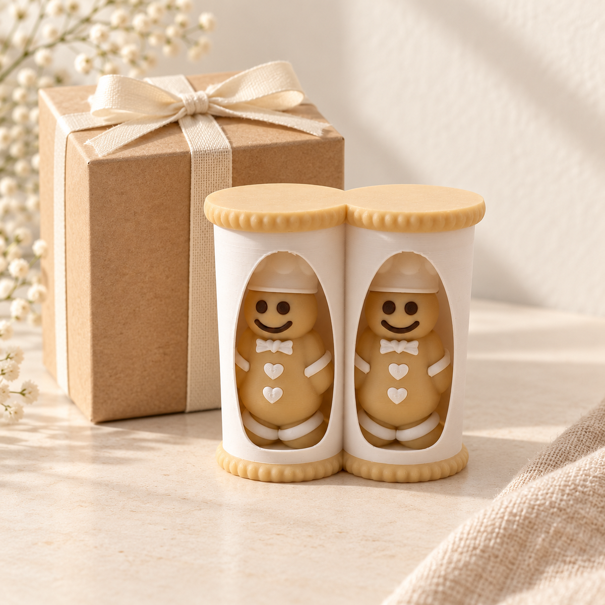 süße Lebkuchenmännchen als Gewürzstreuer